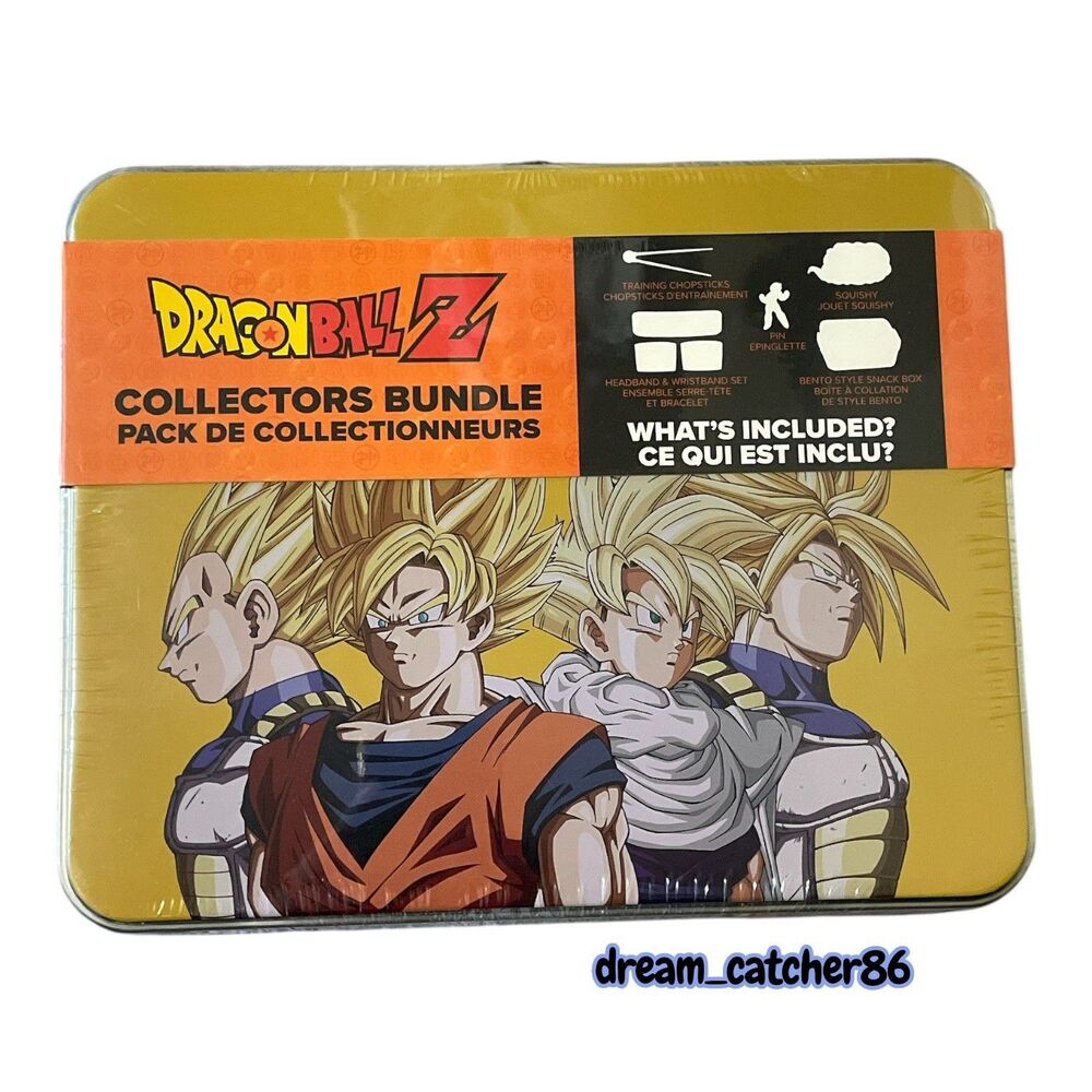 Dragon Ball Z Culturefly Collectors Bundle In Metal Box Pin Squishy Bento Box